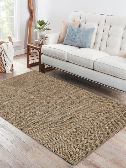 

Jaipur Rugs Brown Striped Jute & Hemp Handmade Carpet