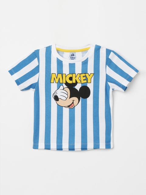 

Juniors by Lifestyle Boys Blue & White Striped Round Neck T-shirt