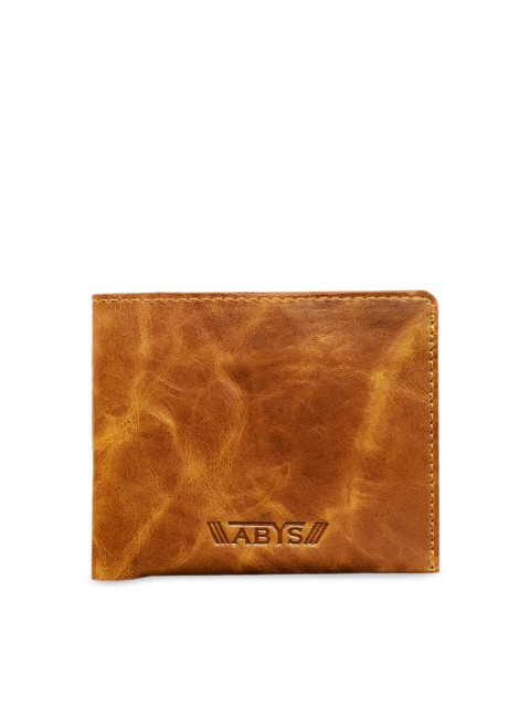 

ABYS Unisex Tan Brown Solid Two Fold Leather Wallet