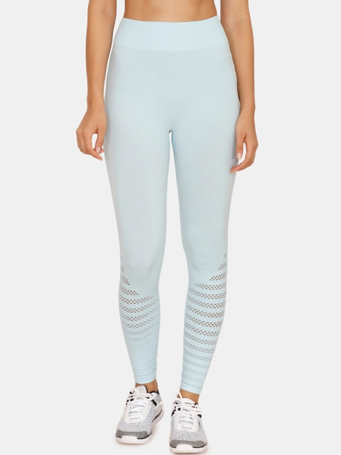 

Zelocity by Zivame Women Blue Solid Tights