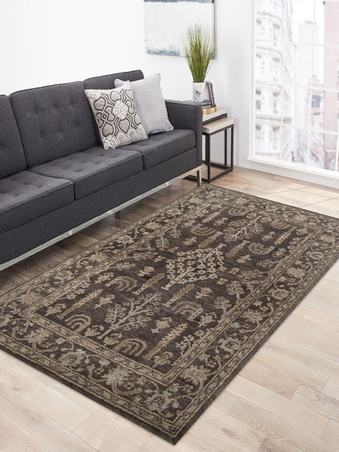 

Jaipur Rugs Brown & Beige Printed Hand-Tufted Carpet