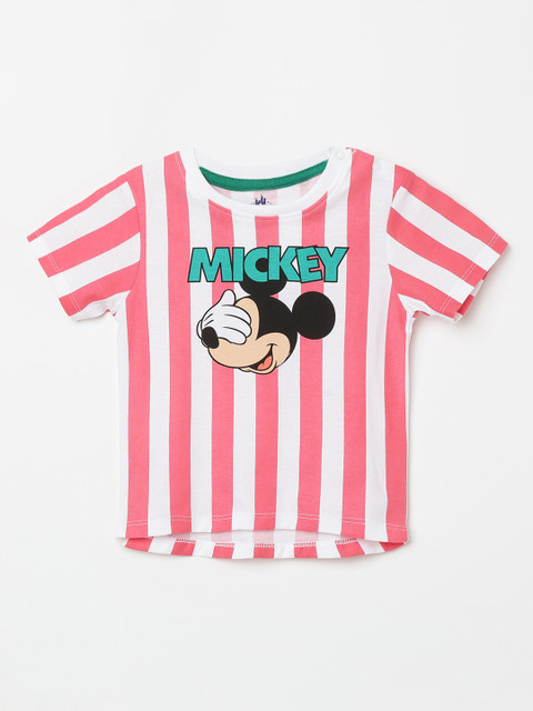 

Juniors by Lifestyle Boys Red & White Mickey Mouse Printed Round Neck T-shirt