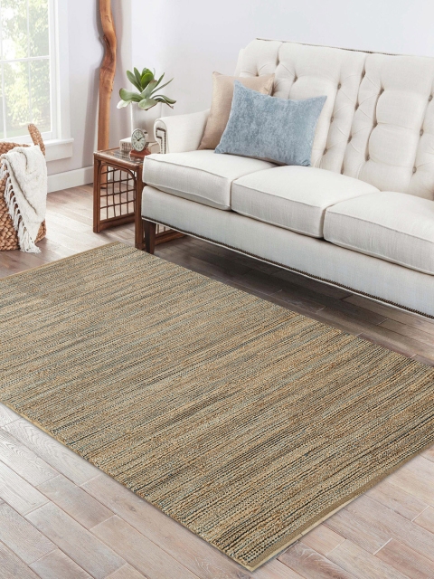 

Jaipur Rugs Brown Striped Jute & Hemp Handmade Carpet