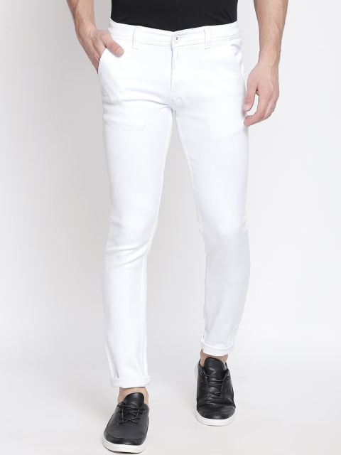 

High Star Men White Slim Fit Mid-Rise Clean Look Stretchable Jeans