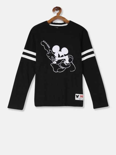 

GAP Boys Black Printed Round Neck T-shirt