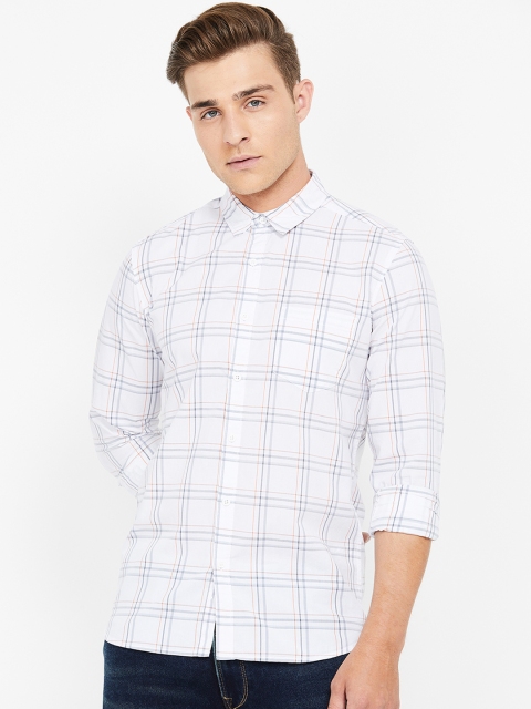 

Fame Forever by Lifestyle Men White & Grey Slim Fit Checked Casual Shirt