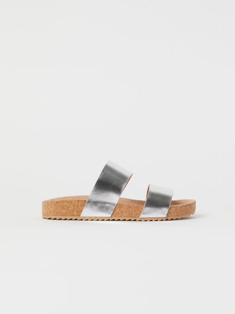 

H&M Girls Silver-Toned Slides
