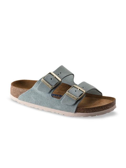 

Birkenstock Unisex Blue Arizona Suede Leather Narrow Width Sandals