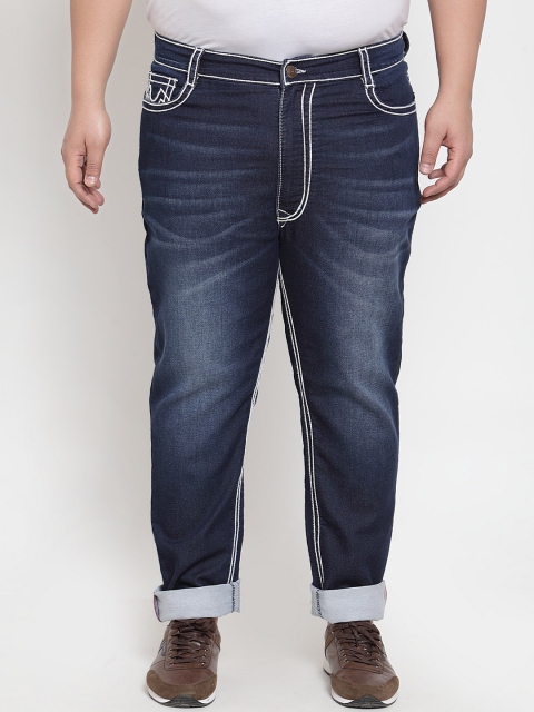 

plusS Men Blue Regular Fit Mid-Rise Clean Look Jeans