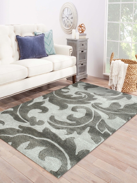 

Jaipur Rugs Grey Printed Damask Hand-Tufted Carpet