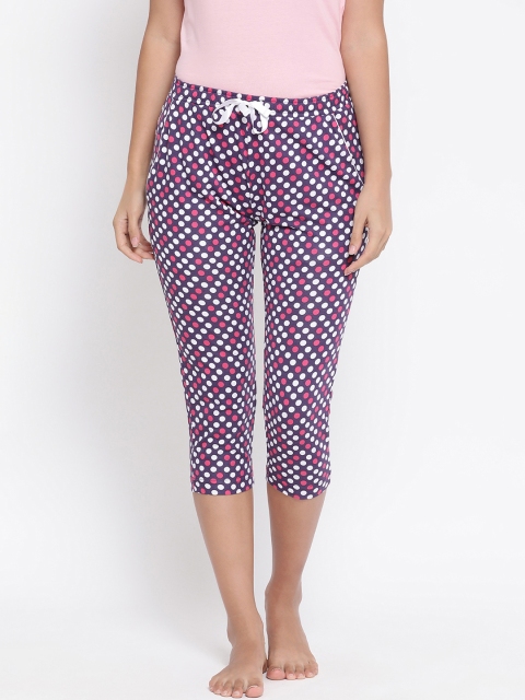 

Macrowoman W-Series Women Purple & White Printed Lounge Pants