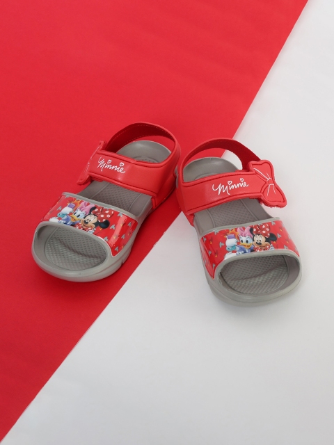 

Fame Forever by Lifestyle Girls Grey & Red Mickey Mouse Printed Comfort Sandals