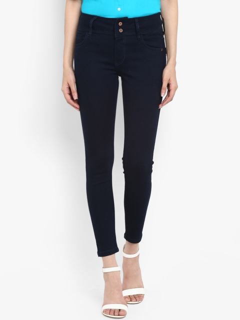 

FOSH Women Navy Blue Skinny Fit Mid-Rise Clean Look Jeans