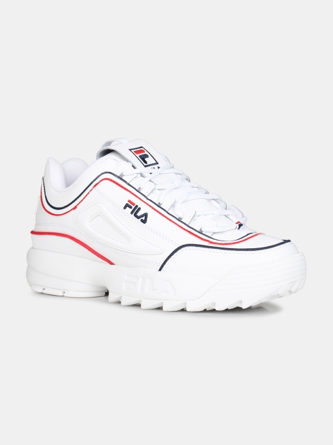 

FILA Men White Heritage Disruptor II Contast Piping Sneakers