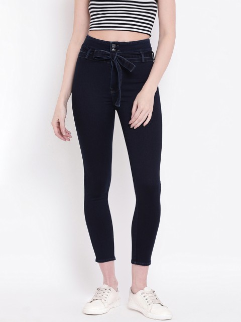 

Code 61 Women Navy Blue Skinny Fit High-Rise Clean Look Stretchable Jeans