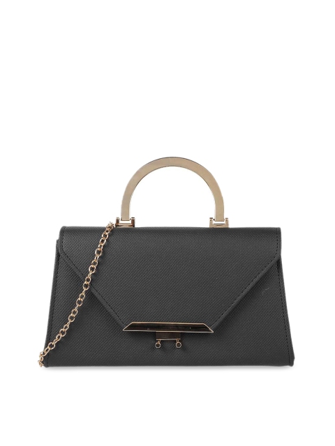 

Mochi Black Textured Handheld Bag