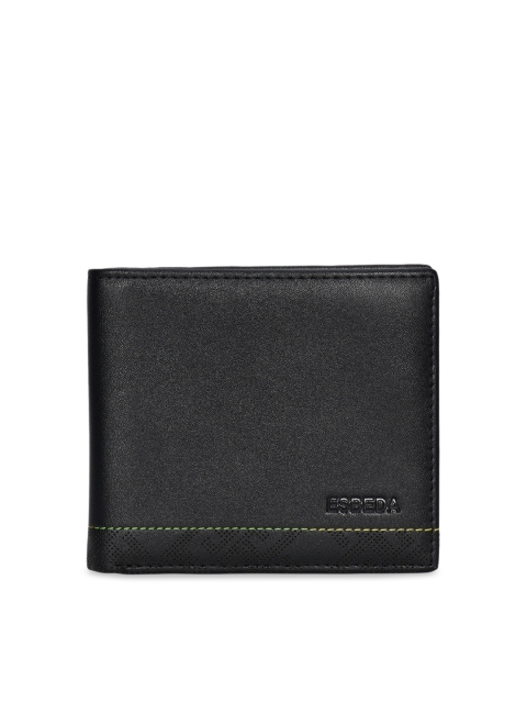 

ESBEDA Men Black Solid Two Fold Wallet