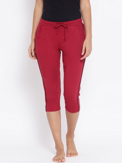 

Macrowoman W-Series Women Maroon Solid Lounge Capri