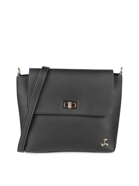 

Mochi Black Solid Sling Bag