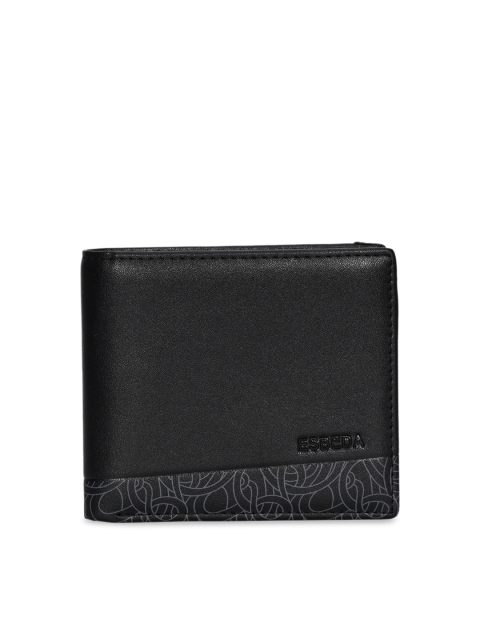 

ESBEDA Men Black Solid Two Fold Wallet