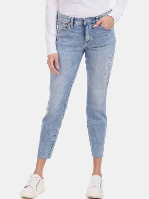 

GAP Women Blue Super Skinny Fit Mid-Rise Clean Look Stretchable Jeans