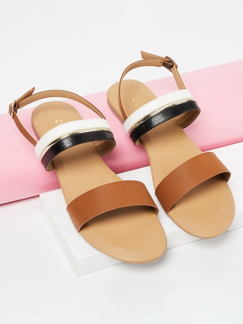 

CODE by Lifestyle Women Tan Brown Solid Open Toe Flats