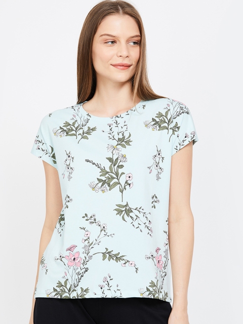 

Ginger by Lifestyle Women Green Printed A-Line Top