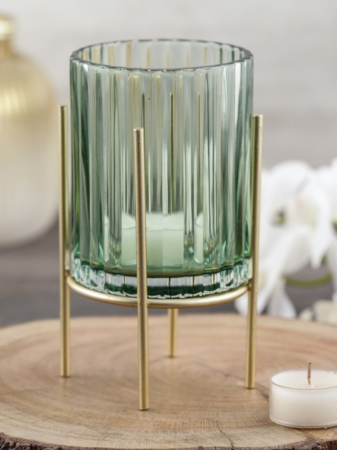 

Pure Home and Living Green Solid Glass Candle Holder