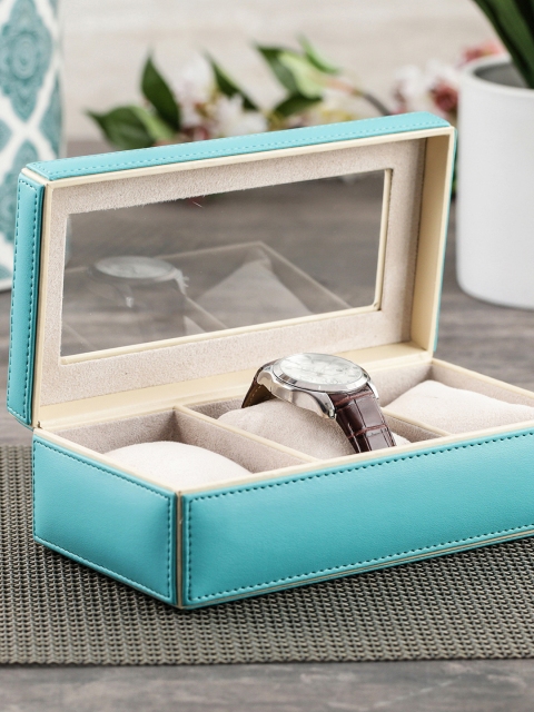 

Pure Home and Living Blue & Cream Solid Watch Organiser