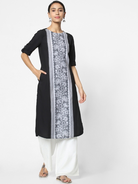 

Naari Women Black & White Printed Kurti