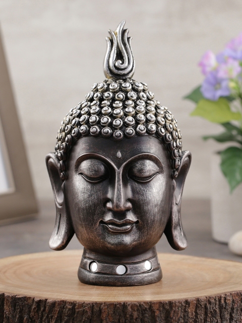

Pure Home and Living Black Buddha Head Showpiece
