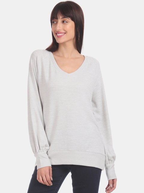 

GAP Women Grey Solid Top