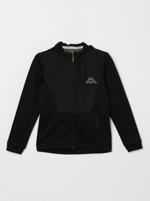 

Kappa Boys Black Colourblocked Hooded Sweatshirt