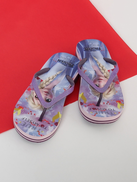 

Fame Forever by Lifestyle Girls Purple & Red Frozen Printed Thong Flip-Flops