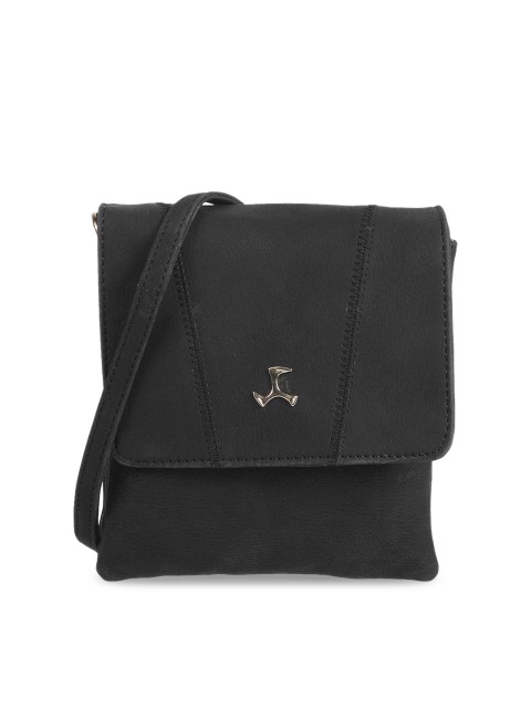 

Mochi Black Solid Sling Bag