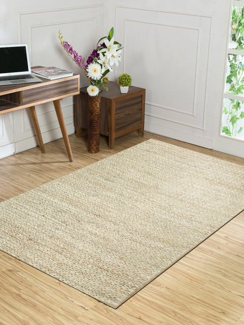 

Jaipur Rugs Beige Solid Jute & Hemp Handmade Carpet