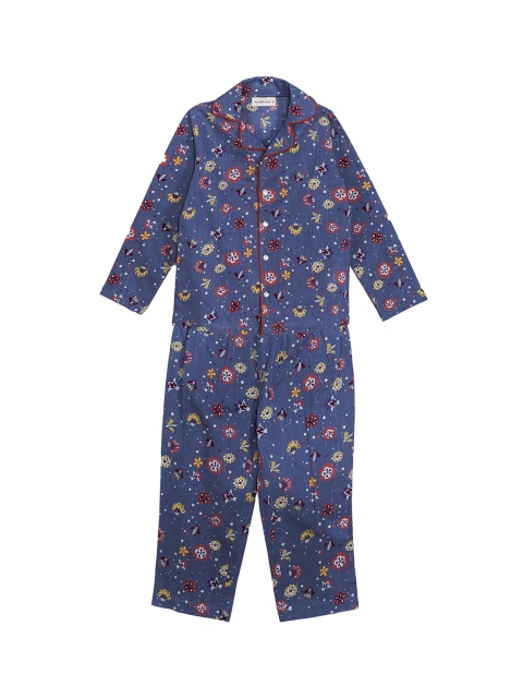 

My Little Lambs Boys Blue & Red Printed Night suit