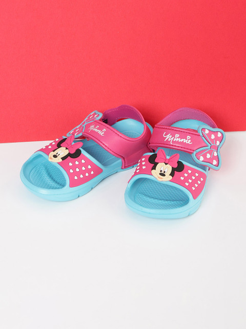 

Fame Forever by Lifestyle Girls Blue & Pink Mickey Mouse Printed Comfort Sandals