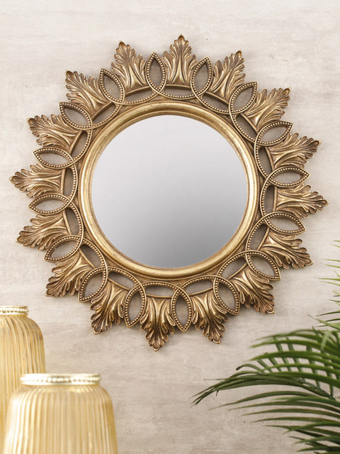 

Pure Home and Living Gold-Toned Decorative Mirror Wallart