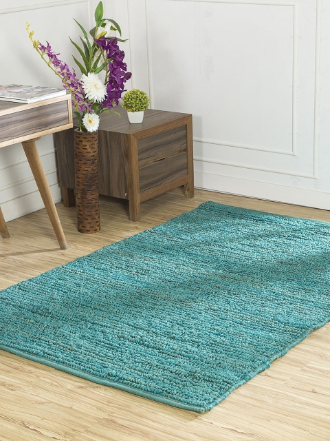 

Jaipur Rugs Turquoise Blue Solid Jute & Hemp Handmade Carpet