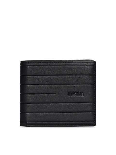 

ESBEDA Men Black Textured Two Fold Wallet