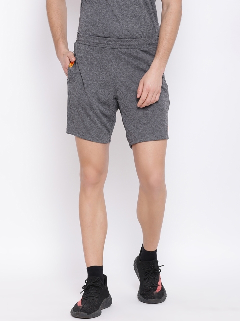 

rock.it Men Grey Solid Sports Shorts
