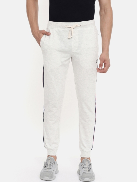 

Joven Men Off-White Solid Slim-Fit Joggers