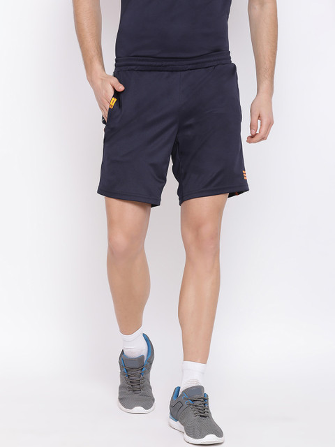 

rock.it Men Navy Blue Solid Regular Fit Sports Shorts