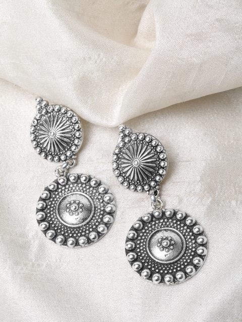 

Infuzze Silver-Plated Contemporary Drop Earrings