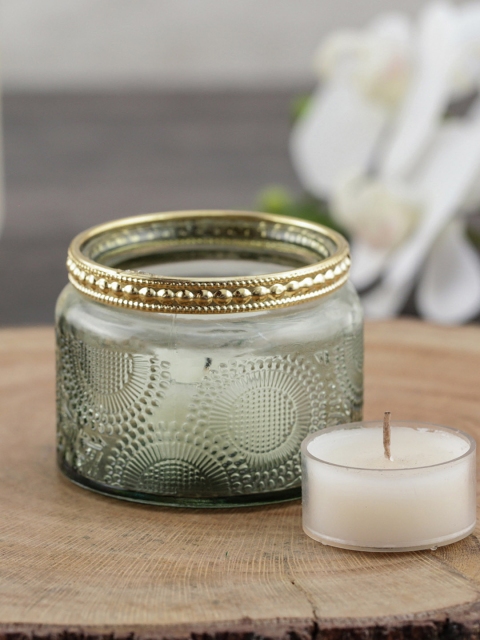 

Pure Home and Living Set of 4 Green T-Light Candle Holders