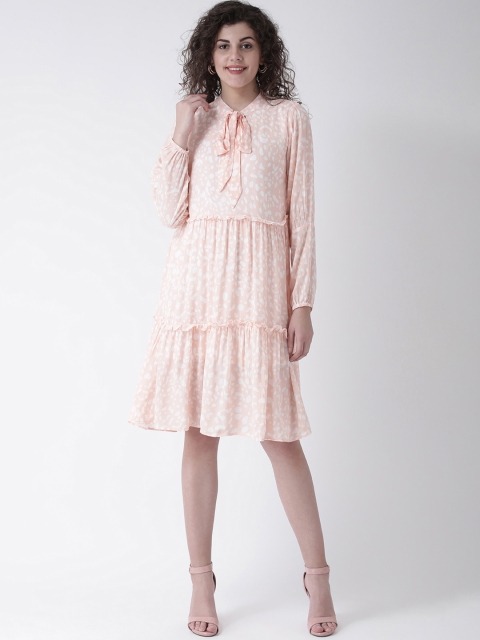 

Leo Sansini Women Pink Printed Fit and Flare Dress