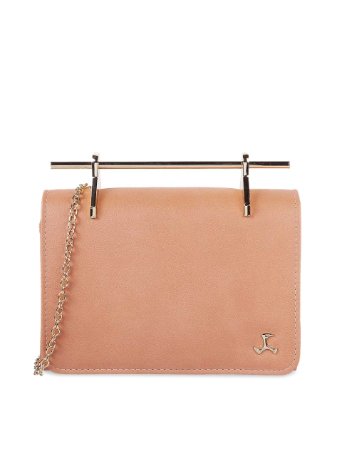 

Mochi Peach-Coloured Solid Handheld Bag