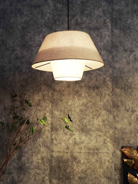 

Grated Ginger Beige Solid Handcrafted Ceiling Lamp Shade