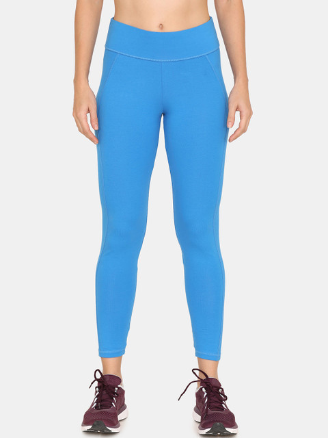 

Zelocity by Zivame Women Blue Solid Tights